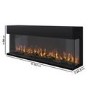 Black 3-Sided Inset Electric Media Wall Smart Fire Place - 50 Inch - AmberGlo