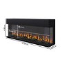 Black 50inch WiFi Enabled Inset Electric Media Wall Fireplace - AmberGlo