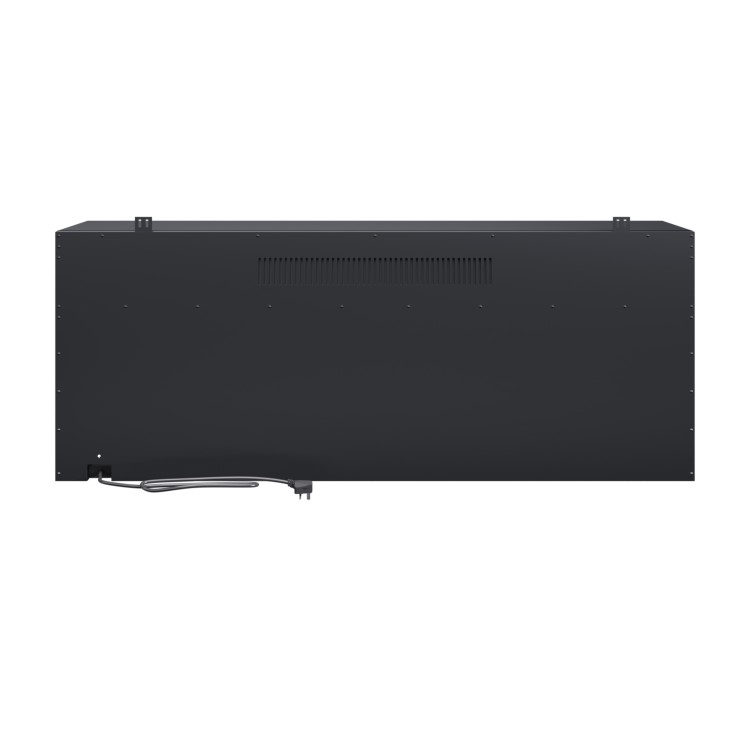 Black 3-Sided Inset Electric Media Wall Smart Fire Place - 50 Inch - AmberGlo