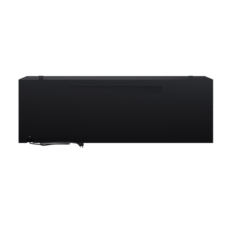 Black 3-Sided Inset Electric Media Wall Smart Fire Place - 60 Inch - AmberGlo