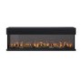 ALMOST PERFECT - Black Inset Media Wall Electric Fireplace with Glass Configurated Front and Sides 60 Inch - Amberglo