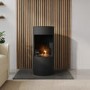 Freestanding Bioethanol Round Stove in Matte Black - AmberGlo 