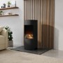Freestanding Bioethanol Round Stove in Matte Black - AmberGlo 