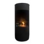Freestanding Bioethanol Round Stove in Matte Black - AmberGlo 