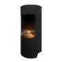 Freestanding Bioethanol Round Stove in Matte Black - AmberGlo 