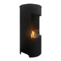 Freestanding Bioethanol Round Stove in Matte Black - AmberGlo 