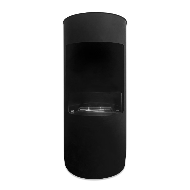 Freestanding Bioethanol Round Stove in Matte Black - AmberGlo 