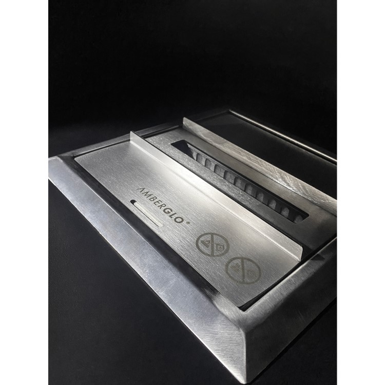 Oval Ceiling Hanging Bioethanol Fire in Matte Black - AmberGlo