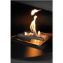 Oval Ceiling Hanging Bioethanol Fire in Matte Black - AmberGlo