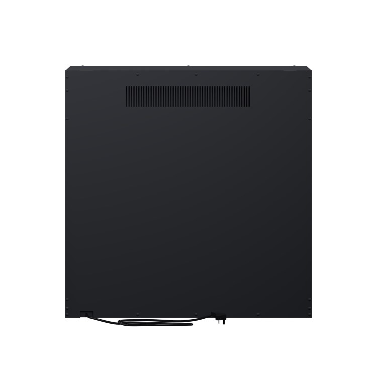 Black 3-Sided Inset Electric Media Wall Smart Fire - 30 Inch - AmberGlo