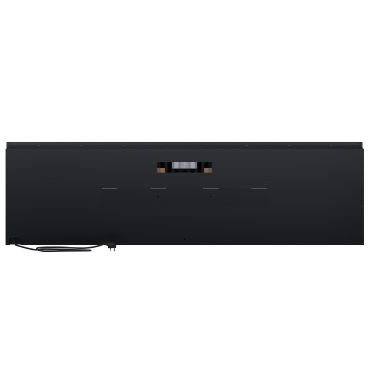 Black Slimline Inset Electric Media Wall Smart Fire - 60 Inch - AmberGlo