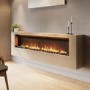 Oak Wall-Mounted Electric Fireplace - 70 Inch - AmberGlo