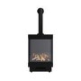 Electric Log Burner with Flue in Black - AmberGlo
