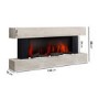 Stone-Effect Wall-Mounted Electric Smart Fire Place with Surround - 52 Inch - AmberGlo
