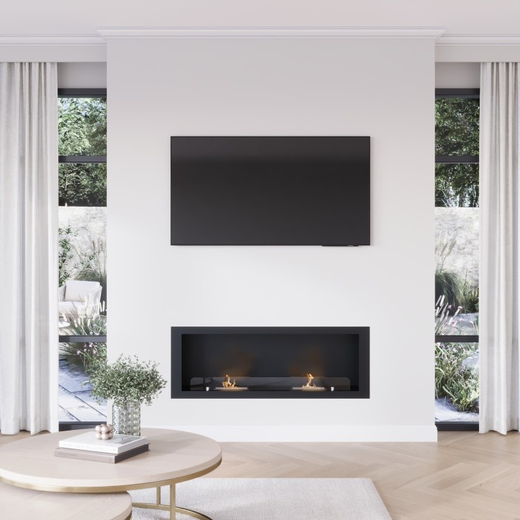 50 Inch Inset Bioethanol Fireplace - AmberGlo