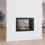 AmberGlo 27 inch Double-Sided Built in Bioethanol Fireplace