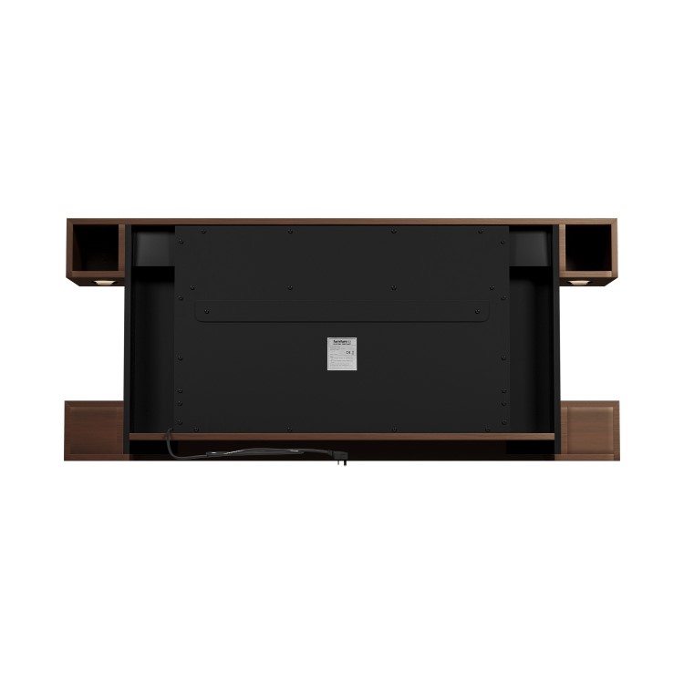 Walnut 52inch WiFi Enabled Wall Mounted Electric Fireplace - AmberGlo