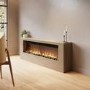 Wall-Mounted Electric Fire with Oak Surround and Remote Control - 60 Inch - AmberGlo