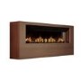Wall-Mounted Electric Fire with Walnut Surround - 60 Inch - AmberGlo