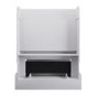 Self Build Media Wall with Black 3-Sided Inset Electric Fireplace with Log Store - 50 Inch - AmberGlo