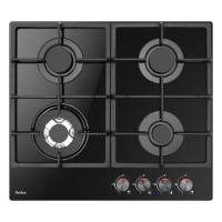 Amica AGVH6250BL 59cm Gas on Glass 4 Burner Gas Hob - Black