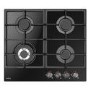 Amica AGVH6250BL 59cm Gas on Glass 4 Burner Gas Hob - Black