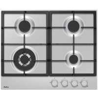Amica AHG6200SS 60cm 4 Burner Gas Hob - Stainless Steel