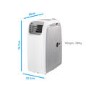 GRADE A3 - AirFlex 14000 BTU 4kW SMART WIFI App Alexa  Portable  Air Conditioner with Heat Pump for Rooms up to 38 sqm 