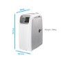 electriQ AirFlex 14000 BTU 4kW Portable Air Conditioner with Heat Pump for Rooms up to 38 sqm