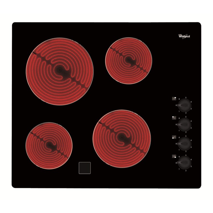 Whirlpool AKM359NE Black Four Zone 60cm Ceramic Hob