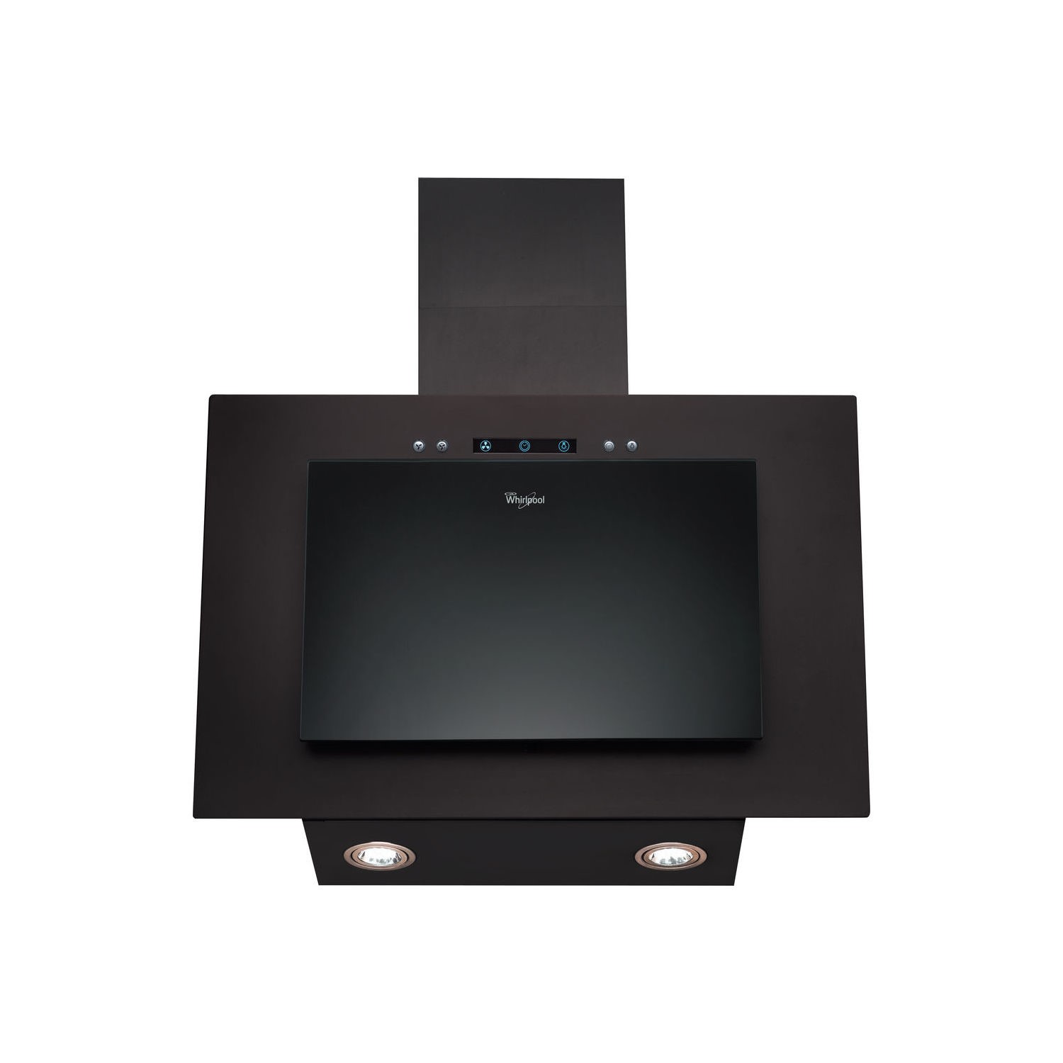 Whirlpool AKR036GBL 60cm Touch Control Angled Cooker Hood Black Glass