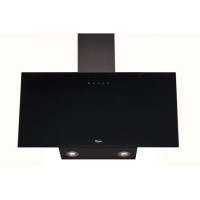 Whirlpool AKR039GBL 80cm Touch Control Angled Cooker Hood - Black Glass
