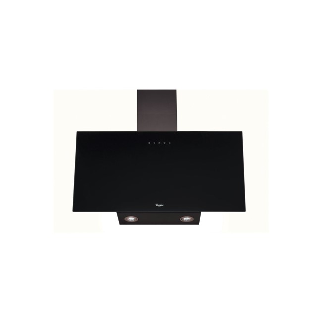 GRADE A1 - Whirlpool AKR039GBL 80cm Touch Control Angled Cooker Hood - Black Glass