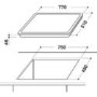 Whirlpool AKT833NE 77cm Frameless Touch Control Ceramic Hob Black