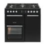 GRADE A2 - Leisure AL90F230K 90cm Dual Fuel Range Cooker With Cook Clean Liners - Black