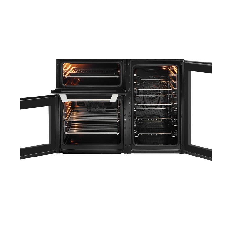 GRADE A2 - Leisure AL90F230K 90cm Dual Fuel Range Cooker With Cook Clean Liners - Black