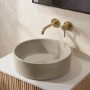 Matt Beige Round Countertop Basin 388mm - Alaska