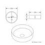 Matt Black Round Countertop Basin 388mm - Alaska