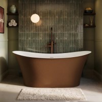 Bronze Freestanding Double Ended Bath 1600 x 790mm - Alba