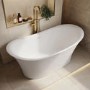 Matt White Freestanding Double Ended Bath 1600 x 790mm - Alba