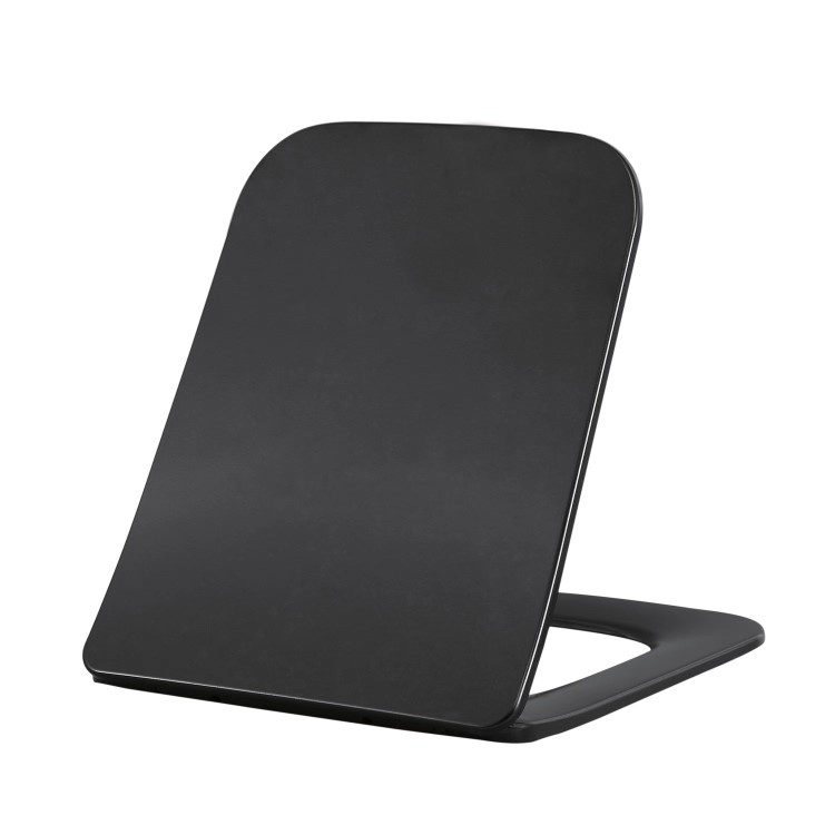 Matt Black Round Soft Close Toilet Seat with Quick Release - Albi