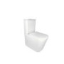 White Square Soft Close Toilet Seat with Quick Release - Albi