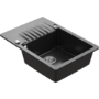 1 Bowl Black Inset Granite Composite Compact Kitchen Sink with Reversible Drainer - Enza Alice