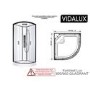 Black 900x900mm Hydro Shower Cabin Quadrant with Shower Tray & 2 Outlet Thermostatic Mixer Shower System - Vidalux