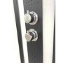 Black 900x900mm Hydro Shower Cabin Quadrant with Shower Tray & 2 Outlet Thermostatic Mixer Shower System - Vidalux
