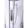 Black 900x900mm Hydro Shower Cabin Quadrant with Shower Tray & 2 Outlet Thermostatic Mixer Shower System - Vidalux
