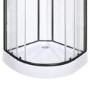 Black 900x900mm Hydro Shower Cabin Quadrant with Shower Tray & 2 Outlet Thermostatic Mixer Shower System - Vidalux