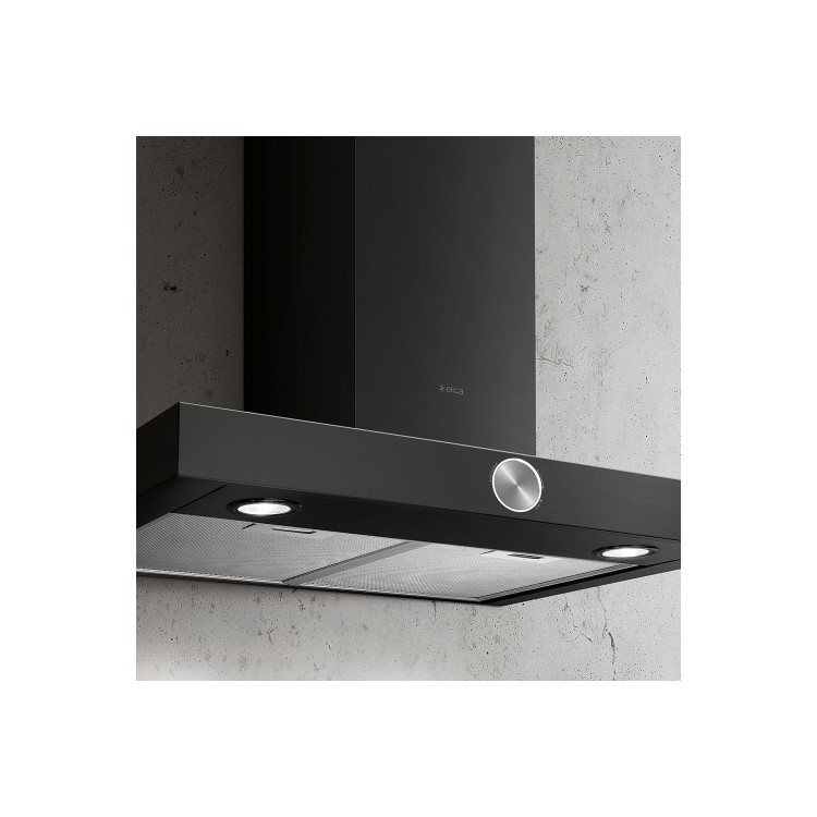 GRADE A2 - Elica ALPHA-90-BLK Alpha Black 90cm Chimney Cooker Hood