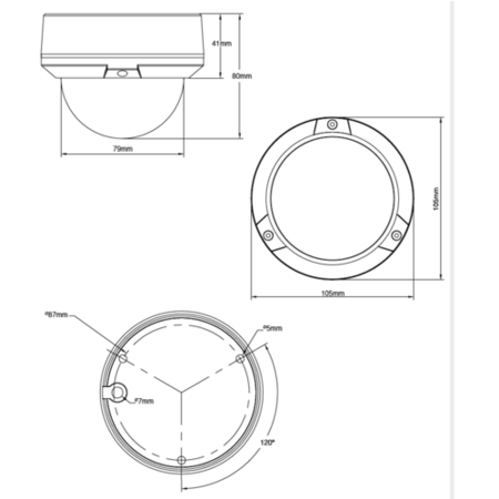 ALTEQ 2.0MP AHD Dome Camera & 20Mt Cable