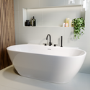 GRADE A1 - Freestanding Double Ended Back to Wall Bath 1700 x 800mm - Alto